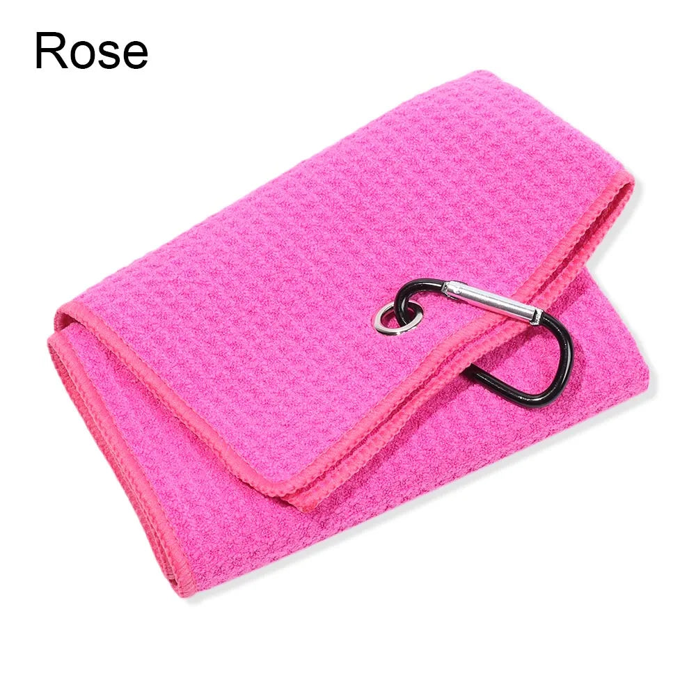 Cotton High Water Absorption Microfiber Cleaning Towel with Carabiner Hook