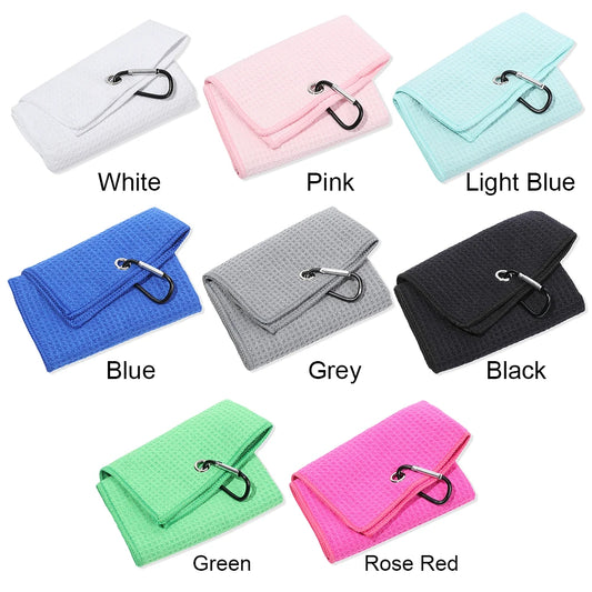 Cotton High Water Absorption Microfiber Cleaning Towel with Carabiner Hook